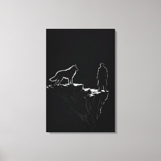 The Final Ascension – Lone Wolf Mindset Minimalist Canvas Afdruk