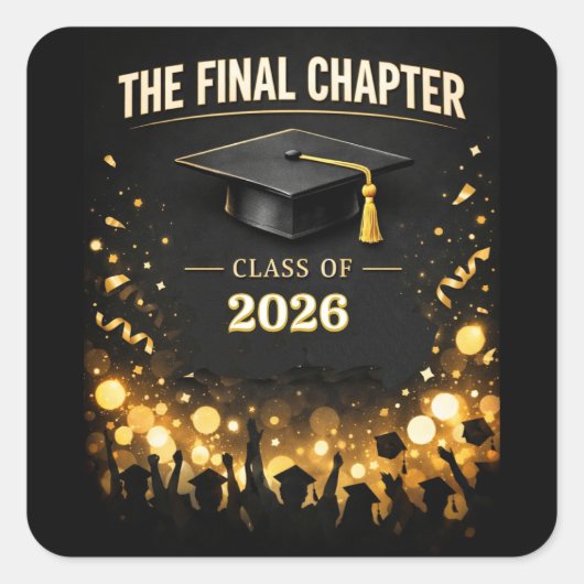 The Final Chapter Graduation 2026 Custom Sticker (Voorkant)