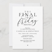 “The Final Friday Before” Romantisch Oefendiner Kaart (Voorkant)
