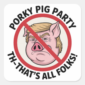 The Final Snort: Ending the Political Monopoly Vierkante Sticker