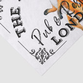 The Finicky Fox - British Pub Sign Tissuepapier (Detail)