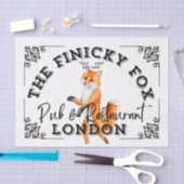 The Finicky Fox - British Pub Sign Tissuepapier (Craft)