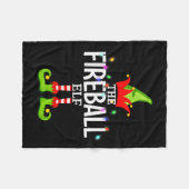 The Fireball Elf Christmas Matching Pajamas  Fleece Deken (Voorkant (Horizontaal))