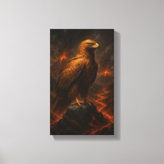The Fireborn Eagle: Rise Through Chaos Canvas Afdruk (Voorkant)