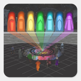 The First Step Vierkante Sticker