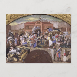 The Fish Market at Les Halles, c.1660 Briefkaart