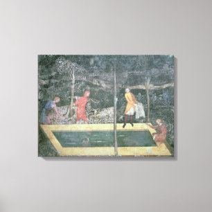 The Fish Pond, van de Stag Room, 1343 Canvas Afdruk