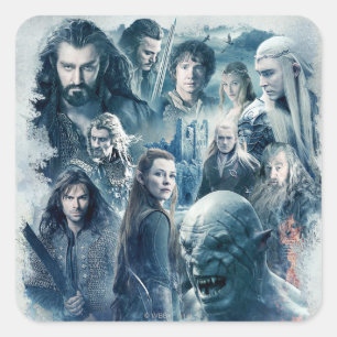 The Five Armies Character Graphic Vierkante Sticker