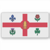 The flag of the city of Montreal, Quebec, Canada Sticker (Voorkant)