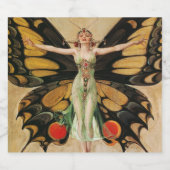 The Flapper, 1922, door Joseph Christelijk Leyende Sparkling Wijnetiket (Enkel label)