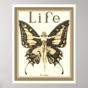 "The Flapper" Art Deco Life Hoesje 16 x 20 Poster