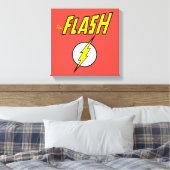 The Flash Name & Lightning Bolt Logo Canvas Afdruk (Insitu (Slaapkamer))