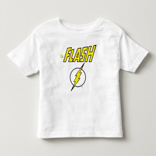 The Flash Name & Lightning Bolt Logo Kinder Shirts (Voorkant)
