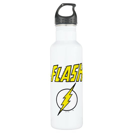 The Flash Name & Lightning Bolt Logo Waterfles (Voorkant)