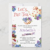 Thé Fleur Anniversaire Fête Invitation (Devant)