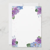 Thé Fleur Anniversaire Fête Invitation (Dos)