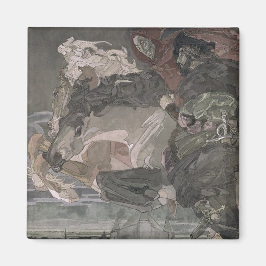 The Flight of Faust and Mephistopheles, 1896 Magneet (Voorkant)