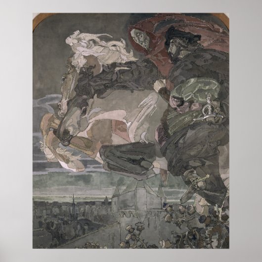 The Flight of Faust and Mephistopheles, 1896 Poster (Voorkant)