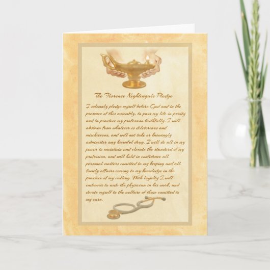 The Florence Nightingale Pledge Kaart (Voorkant)
