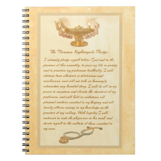 The Florence Nightingale Pledge Notitieboek (Voorkant)
