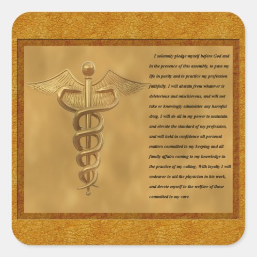 The Florence Nightingale Pledge Vierkante Sticker (Voorkant)