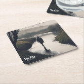 The Flow Vierkante Kartonnen Onderzetter (Schuin)