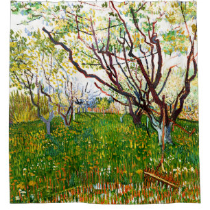 The Flowering Orchard (1888) door Vincent Van Gogh Douchegordijn