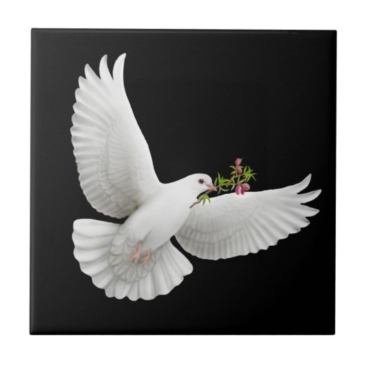 The Flying Peace Dove Tile Tegeltje (Voorkant)