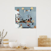 "The Folding Garden" van W Heath Robinson Poster (Keuken)