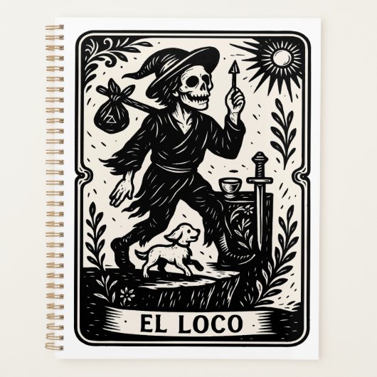 The Fool Tarot Card Art Print Planner (Voorkant)