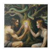 The Forbidden Fruit - Adam and Eve Tegeltje (Voorkant)