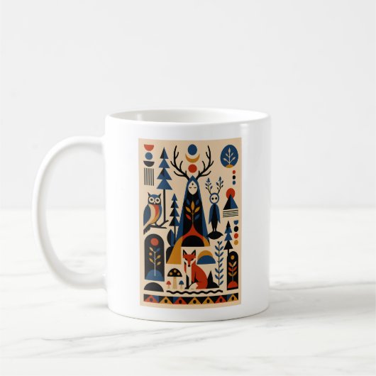 The Forest Remembers – Geometric Art Mug (Gauche)