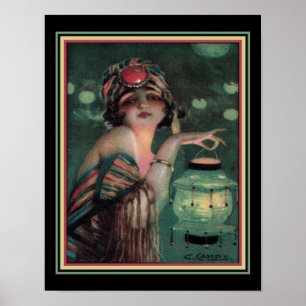 "The Fortune Teller" Art Deco 1920 Poster