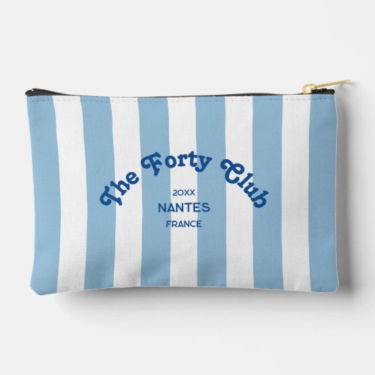 The Forty Club Blue Cabana Stripe 40th Birthday Etui (Achterkant)