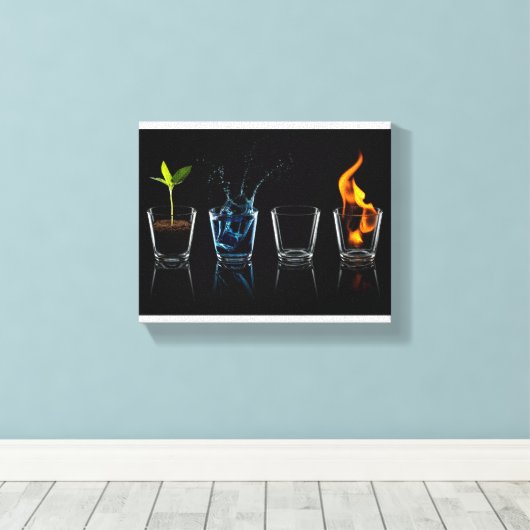 The Four Elements Canvas Afdruk (Insitu (Houten vloer))