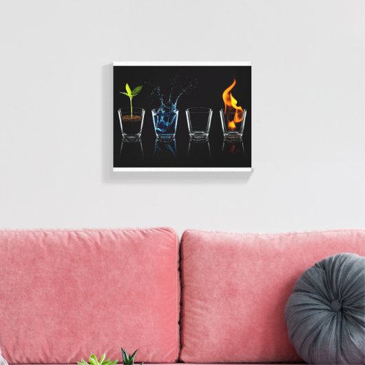 The Four Elements Canvas Afdruk (Insitu (Woonkamer))