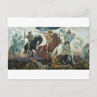 The Four Horsemen of Apocalypse by Viktor Vasnetso Briefkaart