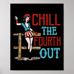 The Fourth Out 4 juli Patriottische Onafhankelijkh Poster