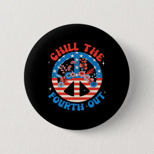 The Fourth Out 4 juli Patriottische Onafhankelijkh Ronde Button 5,7 Cm