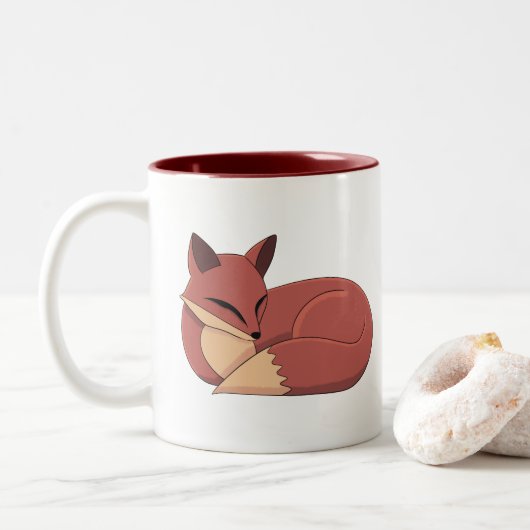 The Fox Tweekleurige Koffiemok (Met donut)
