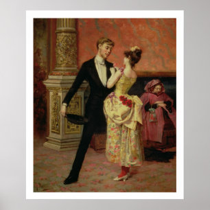 The Foyer of the Lyceum Theater (olie op doek) Poster