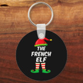 The French Elf Family Matching Funny Christmas Cos Sleutelhanger (Voorkant)