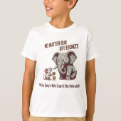 The Friendly Elephant and Mouse T-shirt (Voorkant)
