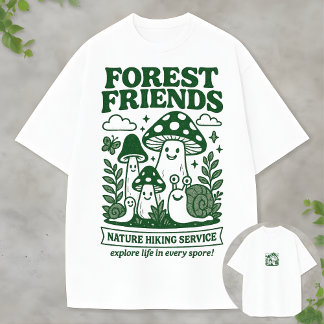 The FunGuys Paddenstoel Cartoon Bos Avontuur Duo T-shirt