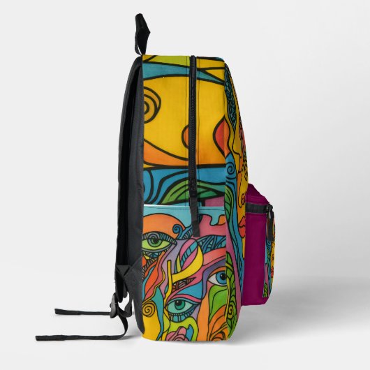 The funky backpack bedrukte rugzak (Links)
