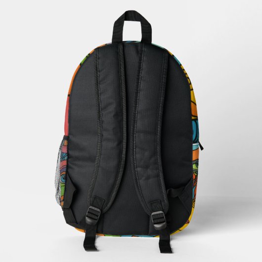 The funky backpack bedrukte rugzak (Achterkant)