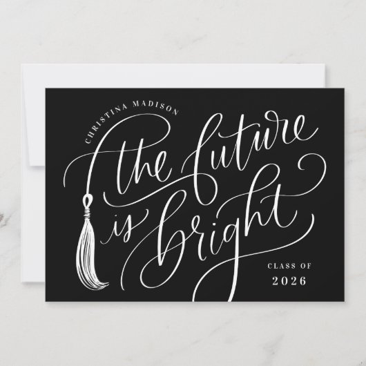 The Future is Bright Graduation Invitation Card (Devant)