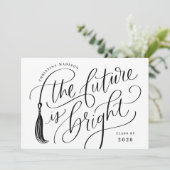 The Future is Bright Graduation Invitation Card Kaart (Staand voorkant)