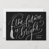 The Future is Bright Graduation Invitation Card Kaart (Voorkant)