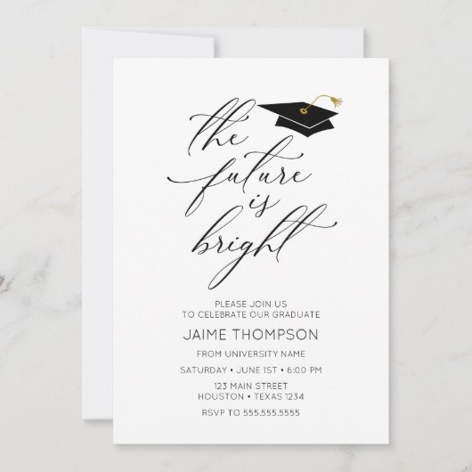 The future is bright Modern Graduation Invitation (Devant)